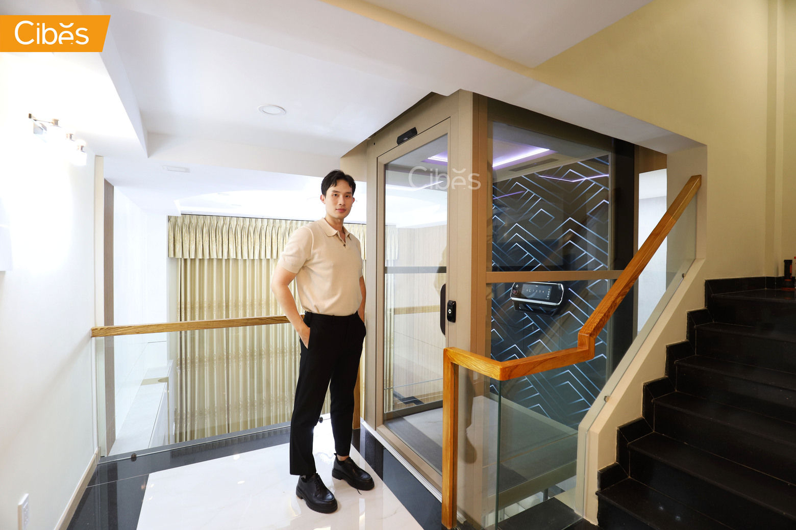 Q3, TP.HCM - Thang máy Cibes lắp đặt cho ngôi nhà cải tạo lại